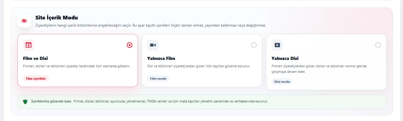 BahadirMovie site içerik modları